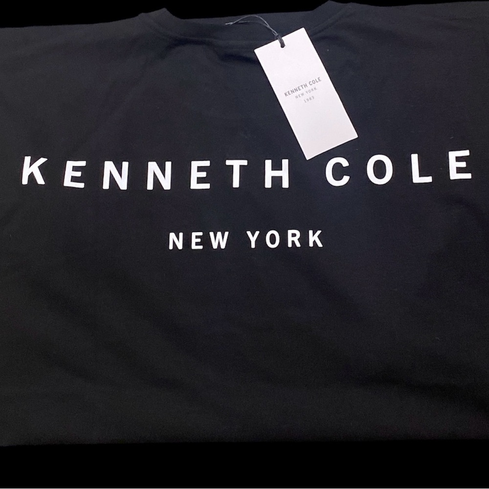Kenneth Cole Black Tee with White Logo